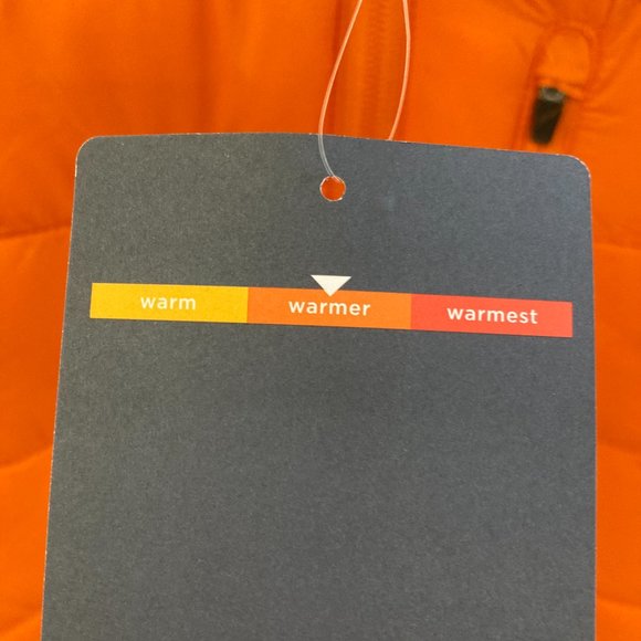 St. John's Bay, Water Resistant Lightweight Puffer Jacket, Apollo Orange, L, NWT - Picture 6 of 7